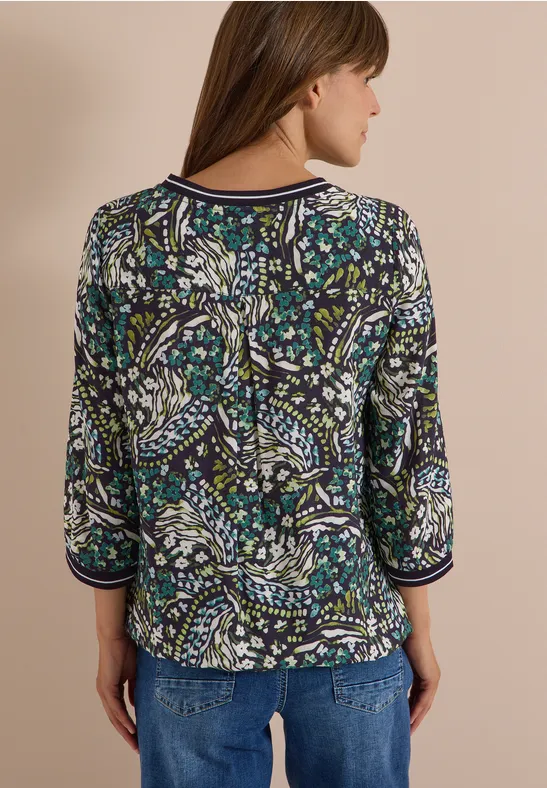 Bedrucktes Blusenshirt mit 3/4-Arm