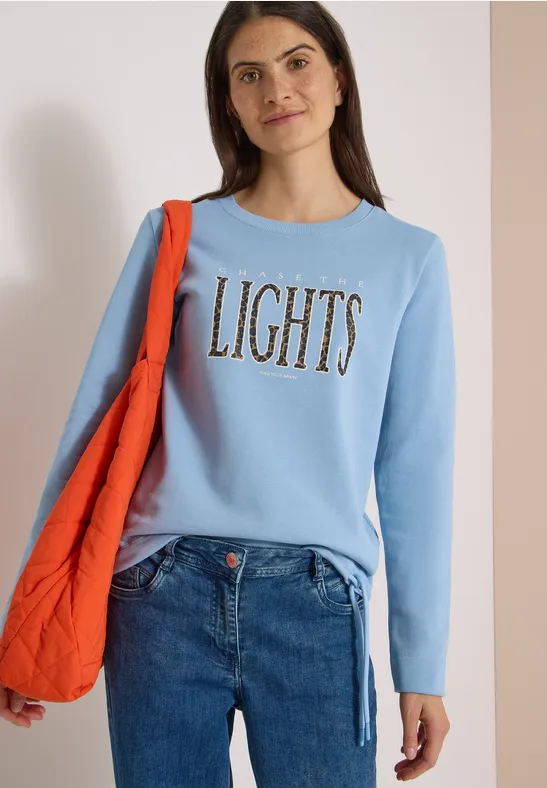Sweatshirt mit Grafik-Print und Tunnelzug