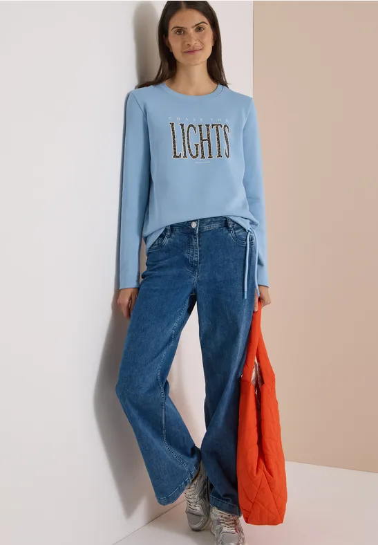 Sweatshirt mit Grafik-Print und Tunnelzug