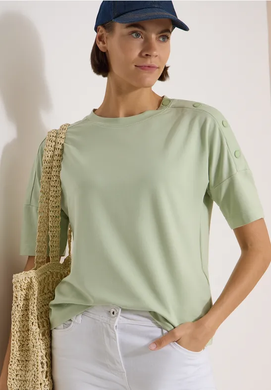 Lockeres Shirt mit überschnittenen Schultern