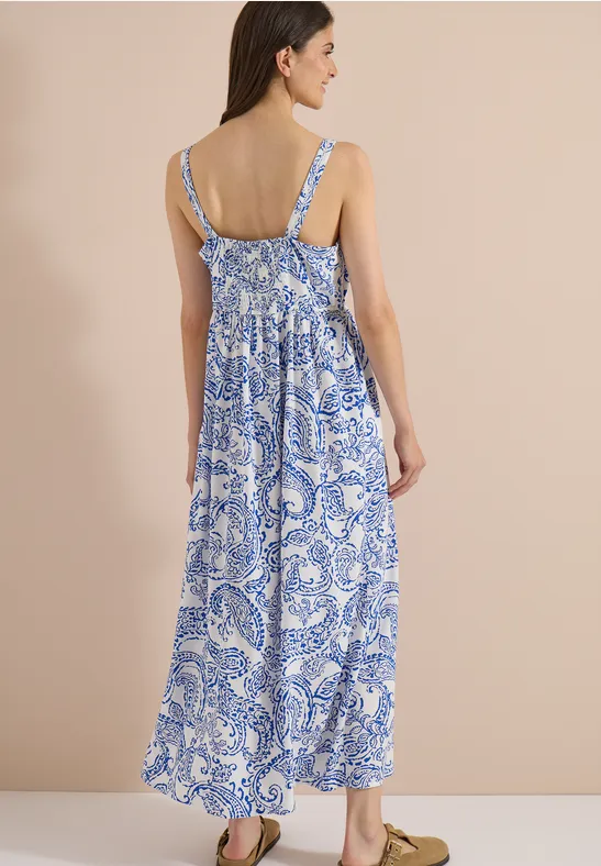 Ärmelloses Maxikleid mit Paisley-Print