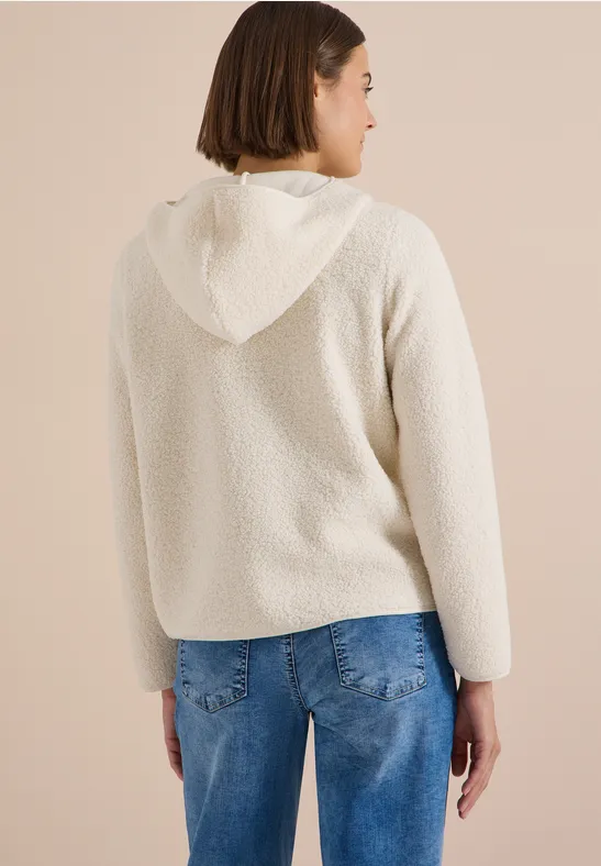 Gemütliche Teddy-Fleece-Jacke mit Kapuze
