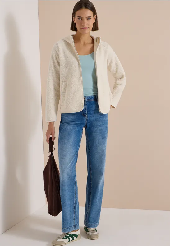 Gemütliche Teddy-Fleece-Jacke mit Kapuze