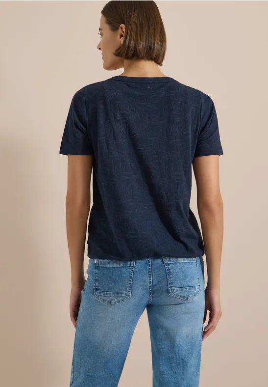Ausbrenner-T-Shirt mit Grafik-Print