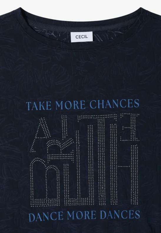 Ausbrenner-T-Shirt mit Grafik-Print