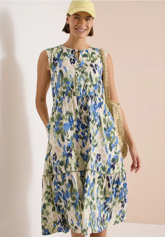 Midikleid mit Grafik-Print
