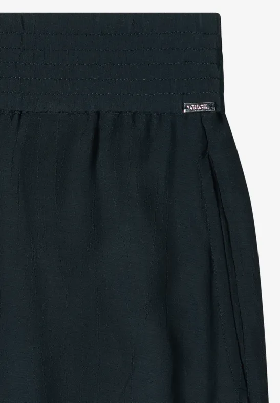 Fließende High-Waist-Hose mit weitem Bein