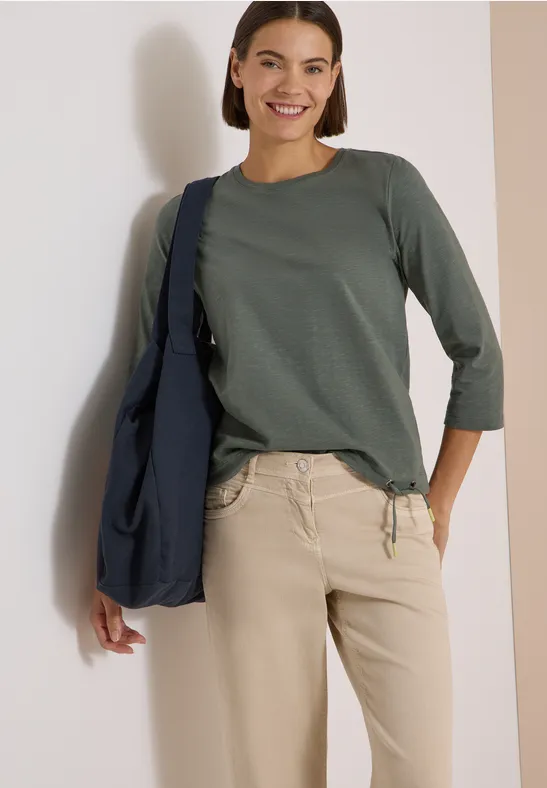 Lässiges 3/4-Arm-Shirt mit Tunnelzug