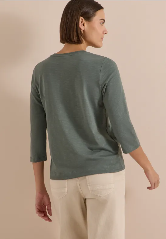 Lässiges 3/4-Arm-Shirt mit Tunnelzug