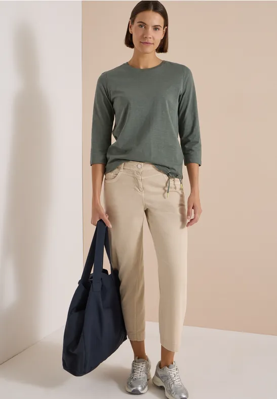 Lässiges 3/4-Arm-Shirt mit Tunnelzug