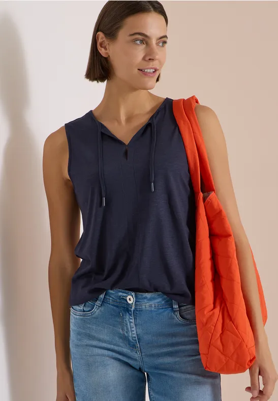 Weiches Jersey-Top mit Bändern
