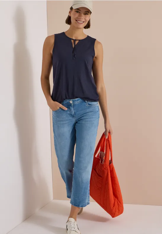 Weiches Jersey-Top mit Bändern