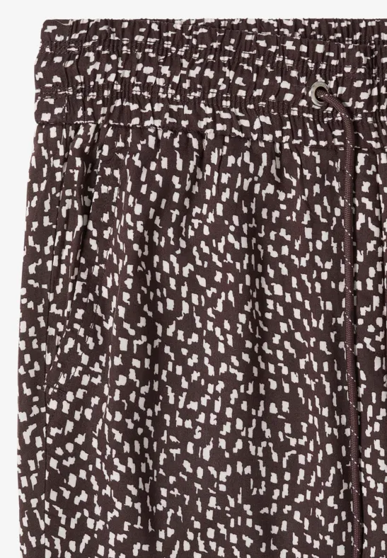 Gemusterte sommerliche Hose mit Kordelzug