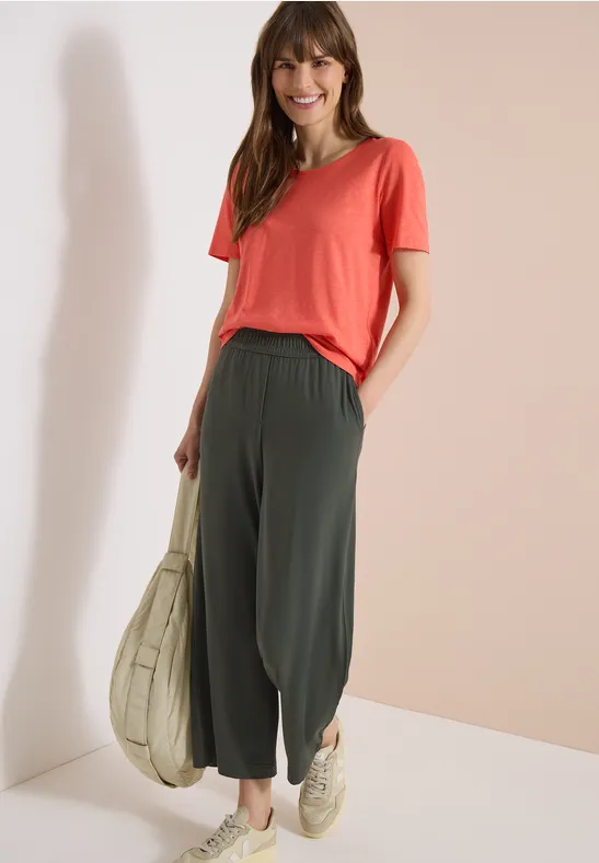 Loose Fit Wide Leg Jerseyhose
