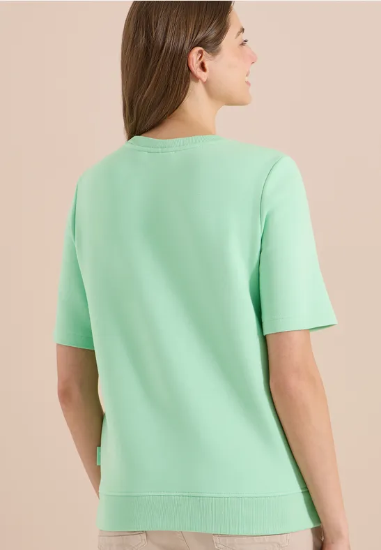 Kurzarm-Sweatshirt mit Statement-Print