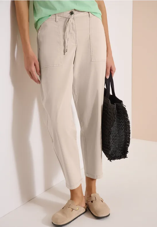 Mid-Waist Barrel-Leg-Hose im Casual Fit
