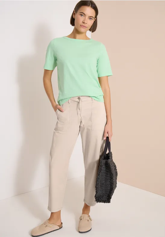 Mid-Waist Barrel-Leg-Hose im Casual Fit