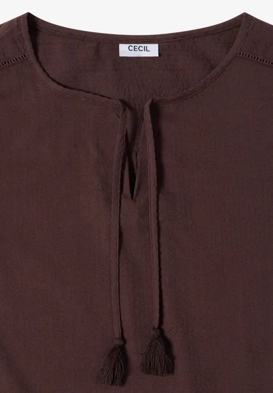 Ärmelloses Blusentop mit Split-Neck
