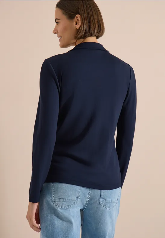 Klassischer Jersey-Blazer mit Revers