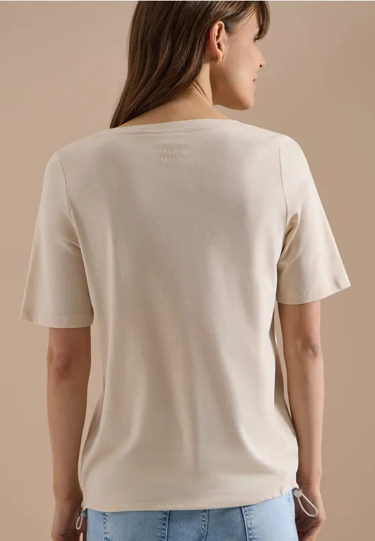 T-Shirt mit seitlichen Tunnelzügen