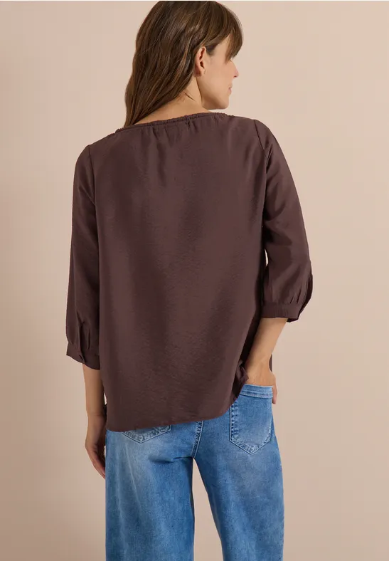 Fließende Carmen-Bluse mit Bändern