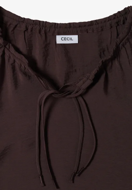 Fließende Carmen-Bluse mit Bändern