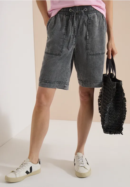 Weite Denim-Optik Loose Fit Shorts