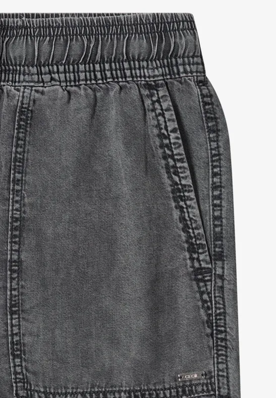 Weite Denim-Optik Loose Fit Shorts