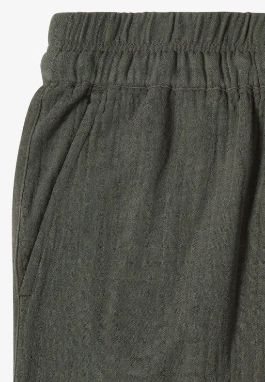 Weite Musselin-Hose in 3/4-Länge