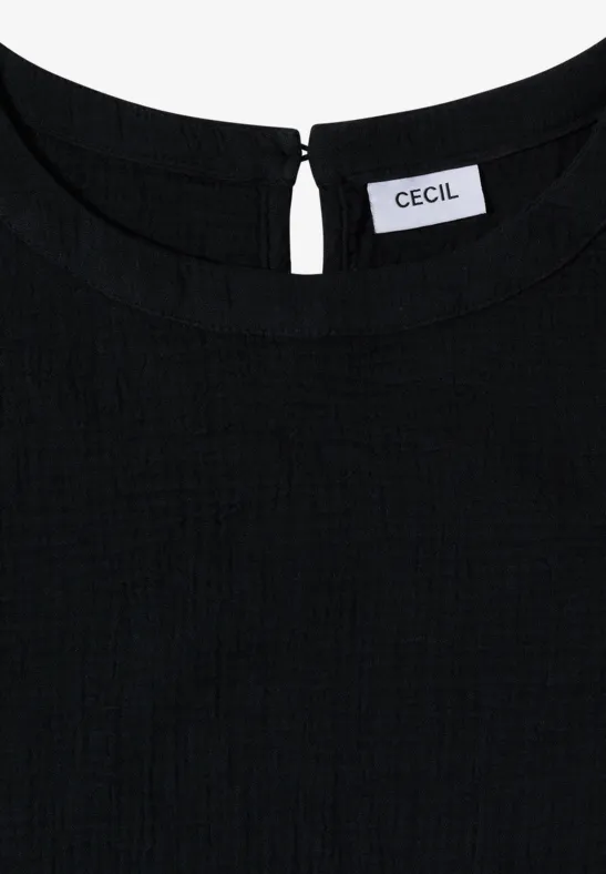 Lockeres Musselin-Baumwoll-Tunika-Kleid