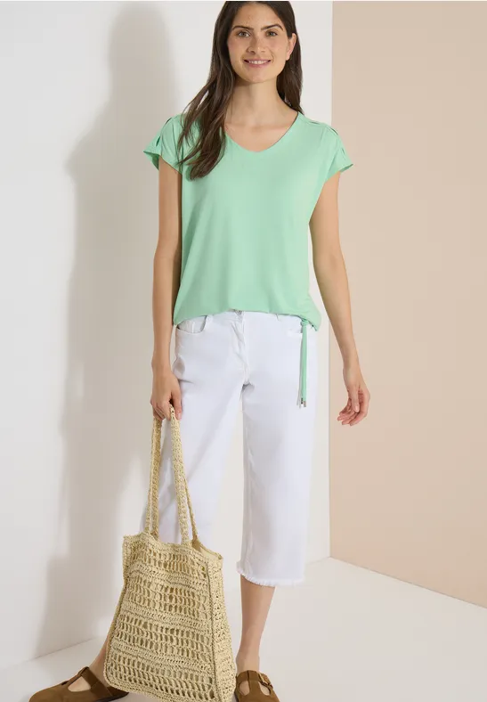 Lockeres Shirt mit Schulter-Cut-Outs