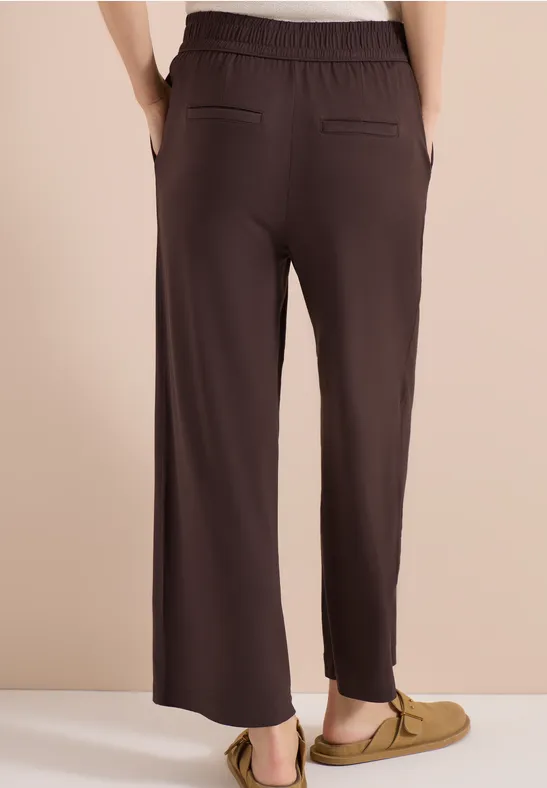 High-Waist Wide-Leg Jerseyhose