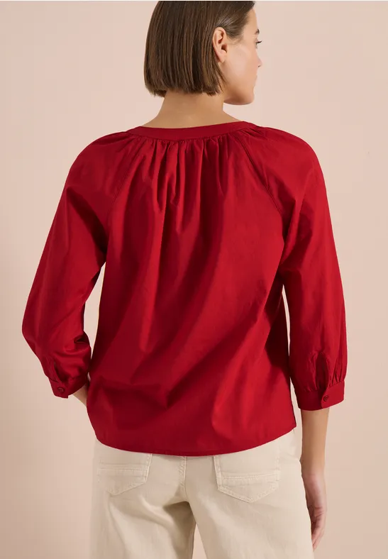 Tunika mit Split Neck und Bändern