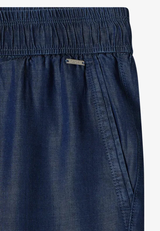 High Waist Wide Leg Lyocell-Hose