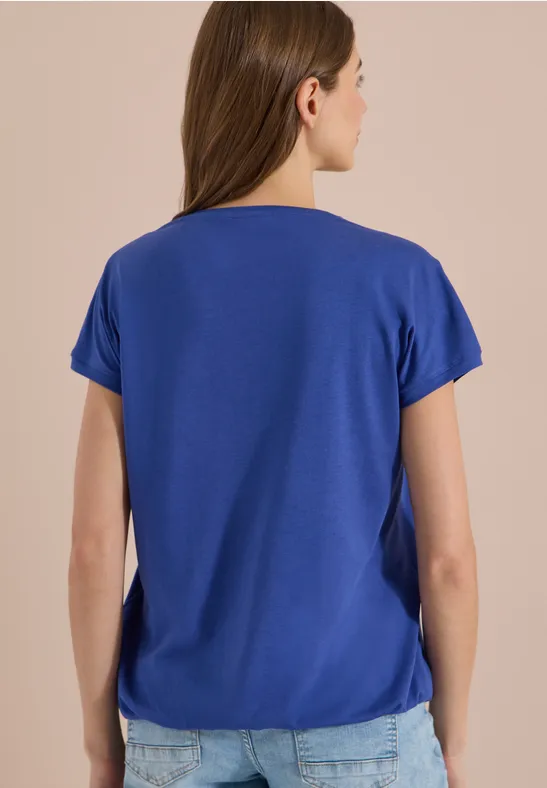 Jerseyshirt mit feinem Spitzendetail