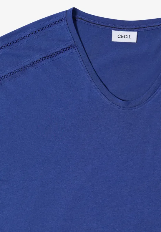 Jerseyshirt mit feinem Spitzendetail