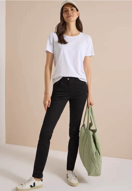 High-Waist-Jeans mit schmalem Bein