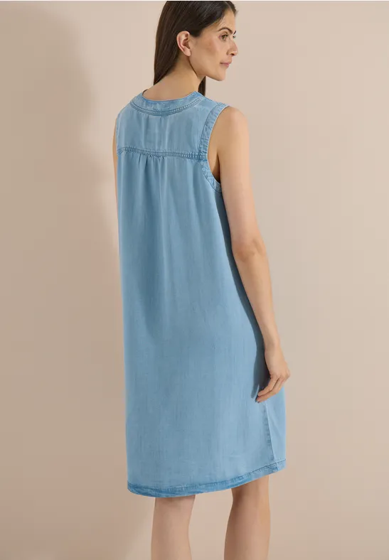 Ärmelloses V-Neck Kleid aus Lyocell