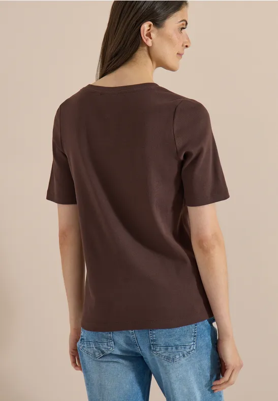 Rippshirt aus Baumwoll-Mix