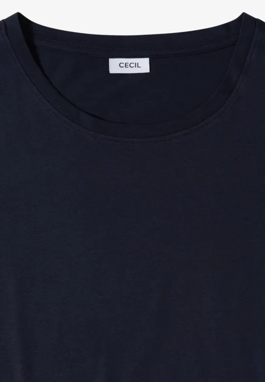 Lässiges T-Shirt mit Turn-Up Detail
