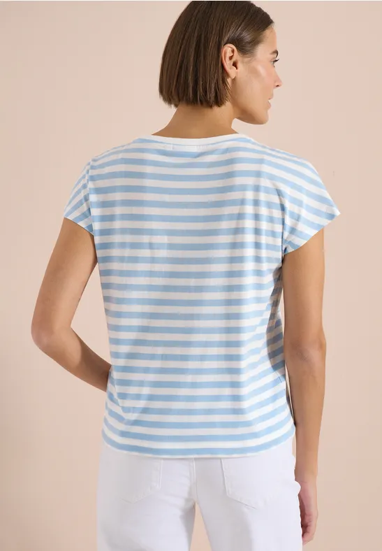 Gestreiftes Jersey T-Shirt