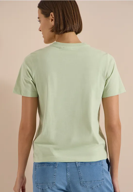 Baumwoll-Jersey T-Shirt mit Grafikprint