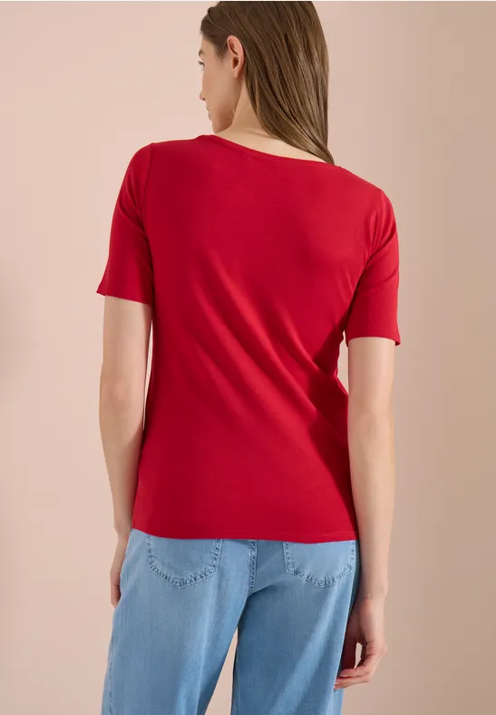 Minimalistisches Rundhals-Basic-T-Shirt
