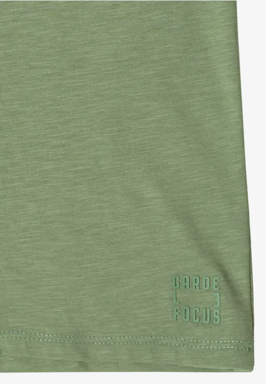 Lässiges Baumwoll-Shirt mit Split-Neck