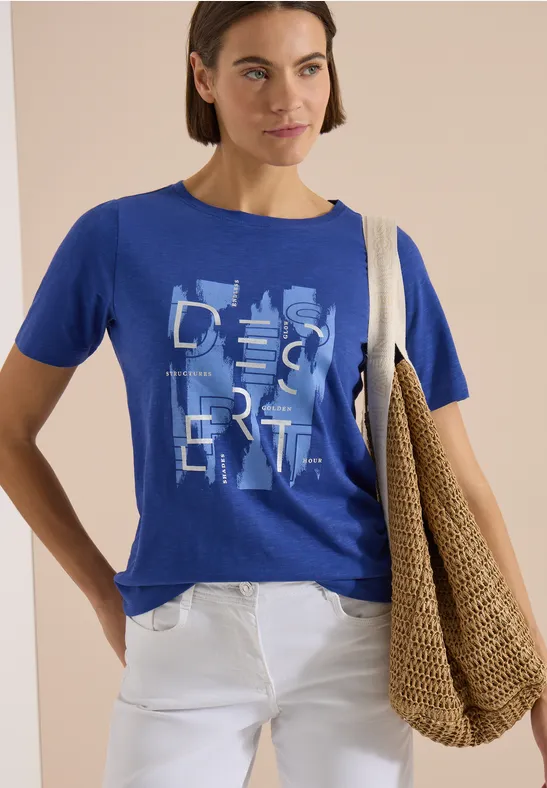 Lässiges Baumwollshirt mit Grafikprint
