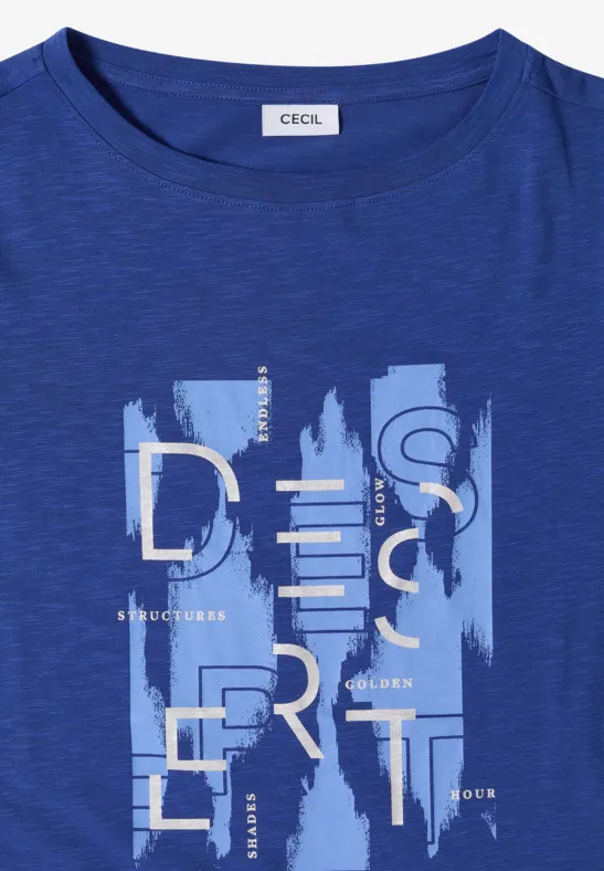 Lässiges Baumwollshirt mit Grafikprint