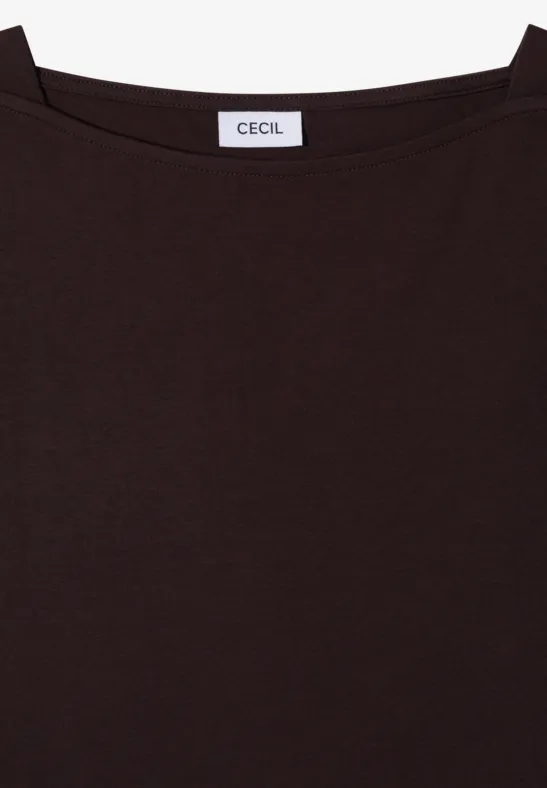 3/4-Arm Shirt mit U-Boot-Ausschnitt