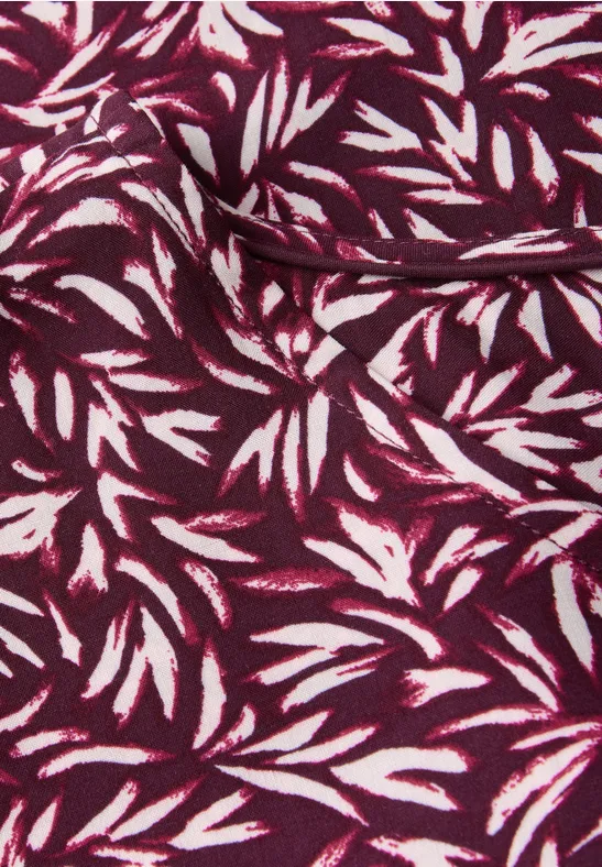 Grafikprint-Bluse mit Knotendetails