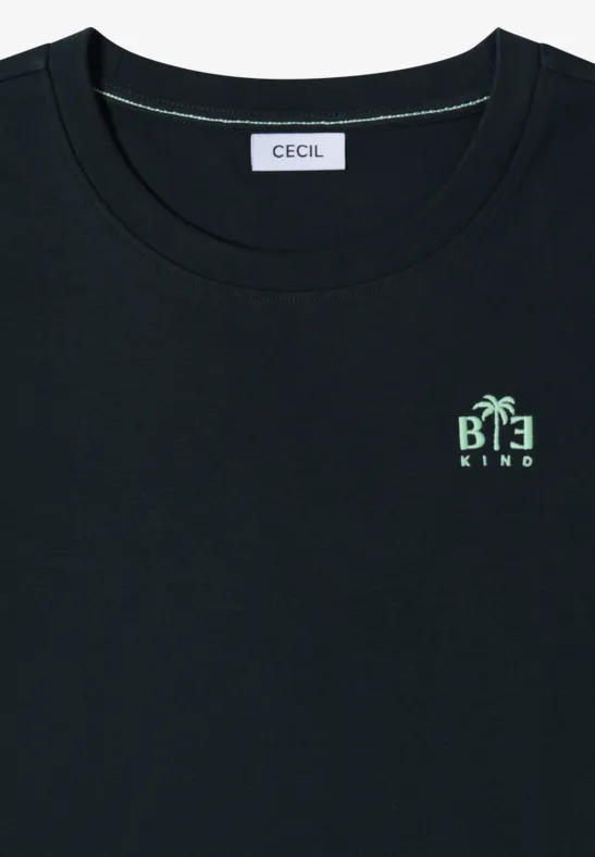 Baumwollshirt mit kleinem Grafikprint