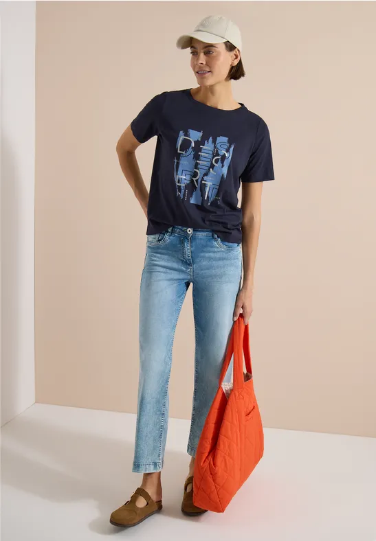 Lässiges T-Shirt mit Grafikprint